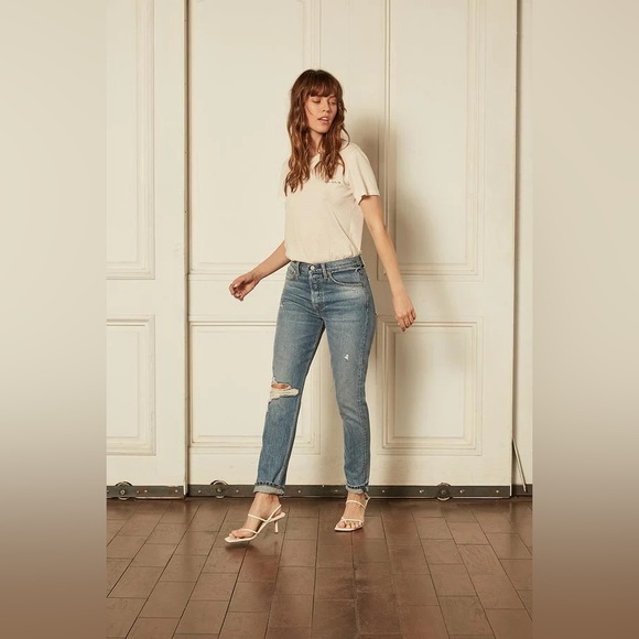 Free People Boyish Jeans The Billy High Rise Skinny In Great Dictator 27 - Picture 6 of 8